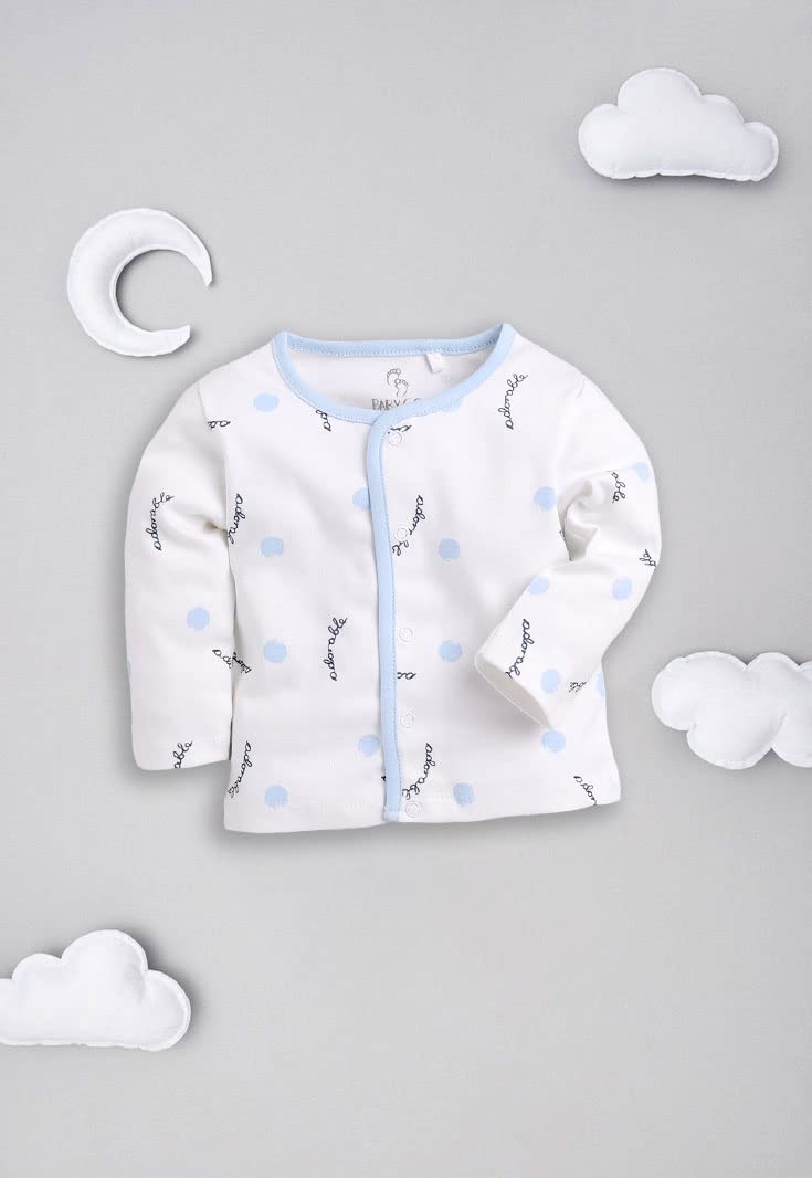 BUBBLE GEAR Cotton Full Sleeve Round Neck Front Open Pack of 3 Tees Baby Boy Clothing Set