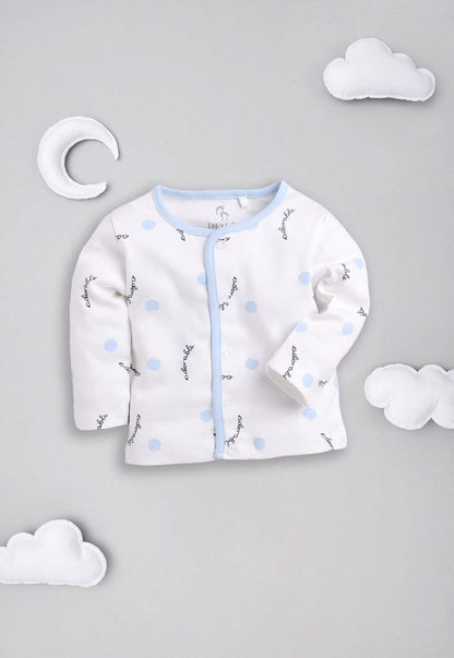 BUBBLE GEAR Cotton Full Sleeve Round Neck Front Open Pack of 3 Tees Baby Boy Clothing Set