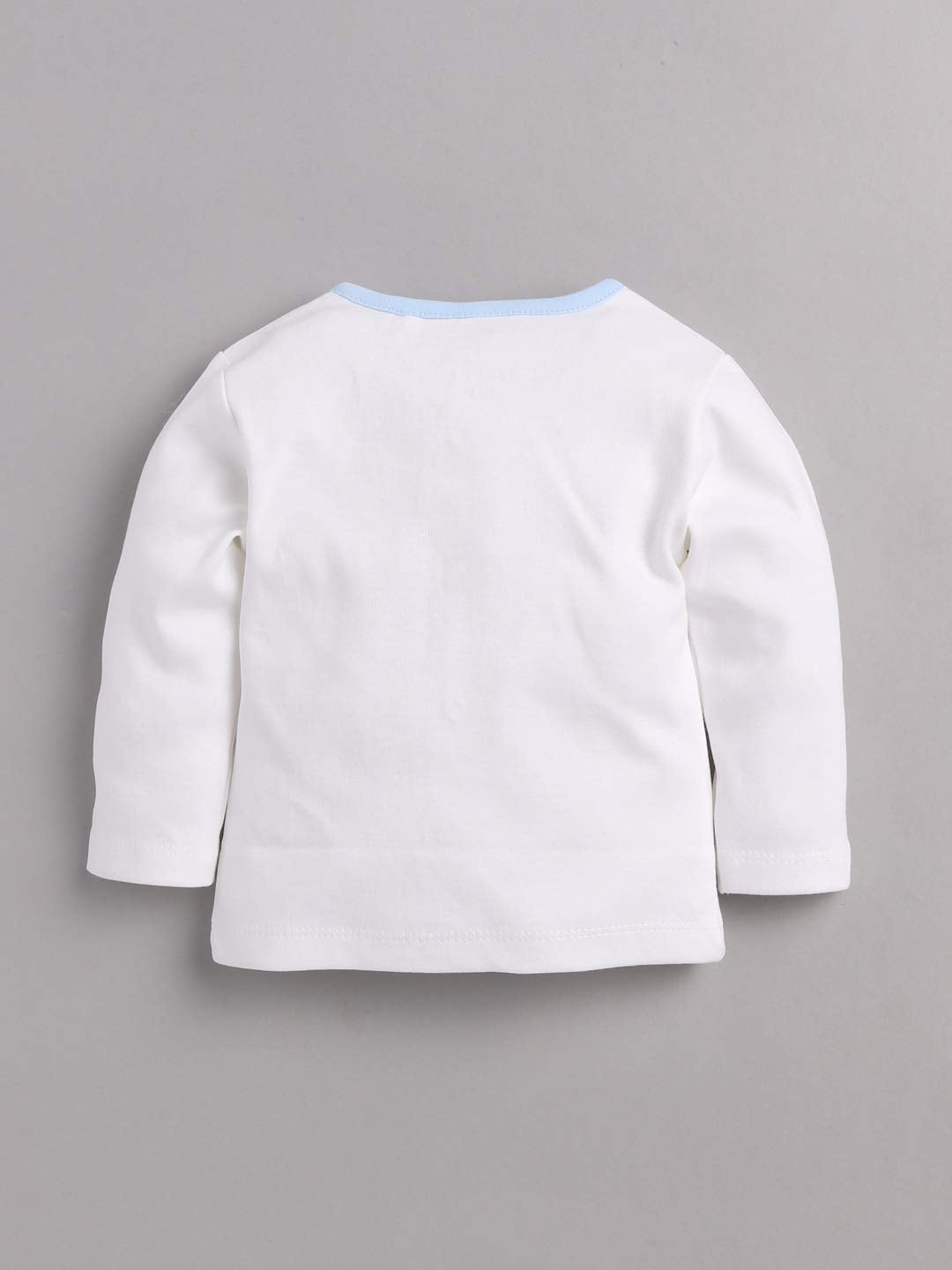 BUBBLE GEAR Cotton Full Sleeve Round Neck Front Open Pack of 3 Tees Baby Boy Clothing Set