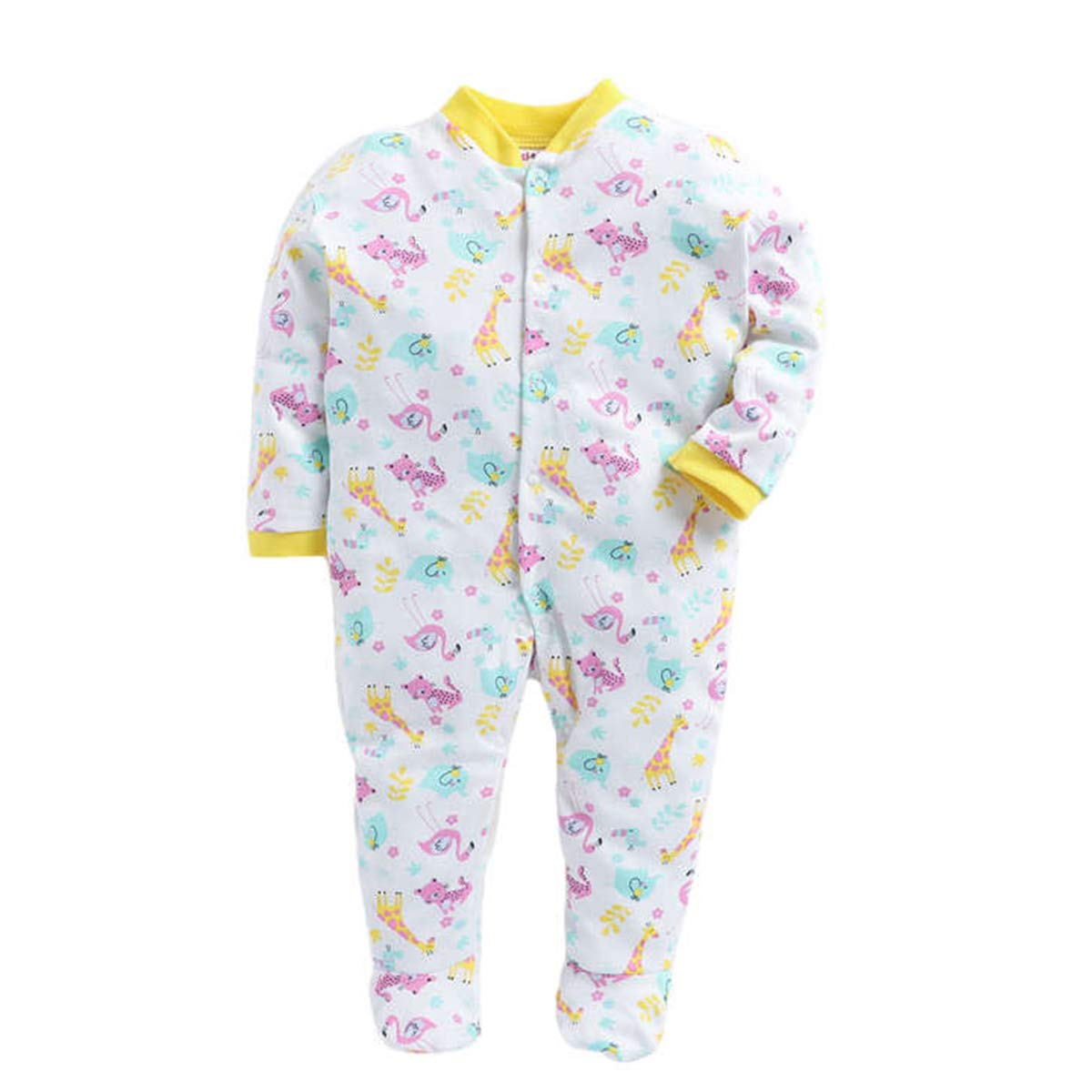 ELOK® 100% Cotton Romper Sleepsuits Jumpsuit Nightwear for Newborn Baby Boys & Girls