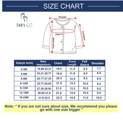 BUBBLE GEAR Cotton Full Sleeve Round Neck Front Open Pack of 3 Tees Baby Boy Clothing Set